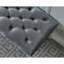 Garniture cloutée capitonnée de banc capitonnée en tissu, gris-1452250343-1452250341