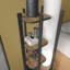 Dazya 135cm Cerused/Limed Column Floor Lamp