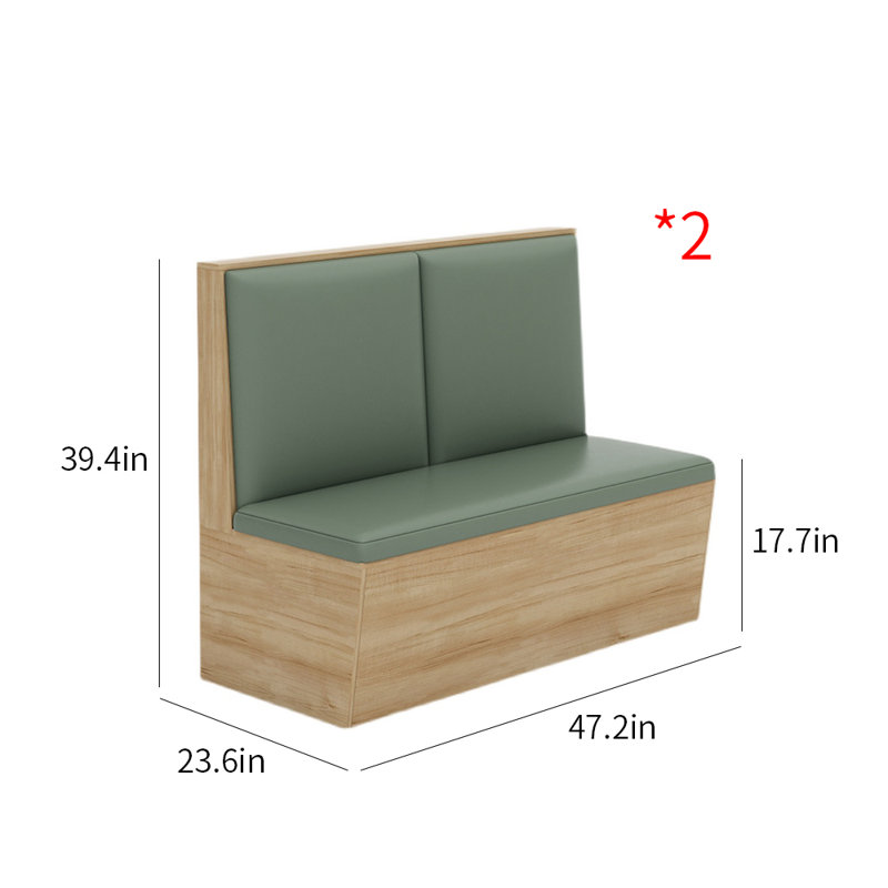 Banc rembourré en similicuir Coffee Shop