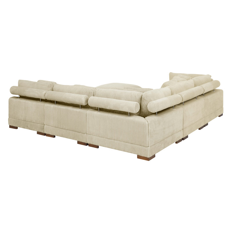 Barcombe Modular Corduroy Sectional, Beige Corduroy