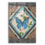 «Papillon Bleu 2» par Jean Plout, art mural en verre acrylique, 12 po x 16 po-1544243826