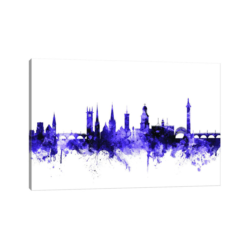 Shrewsbury, England Skyline by Michael Tompsett - 1 Piece Wrapped Canvas Wall Art, 30.48 cm H x 45.72 cm W