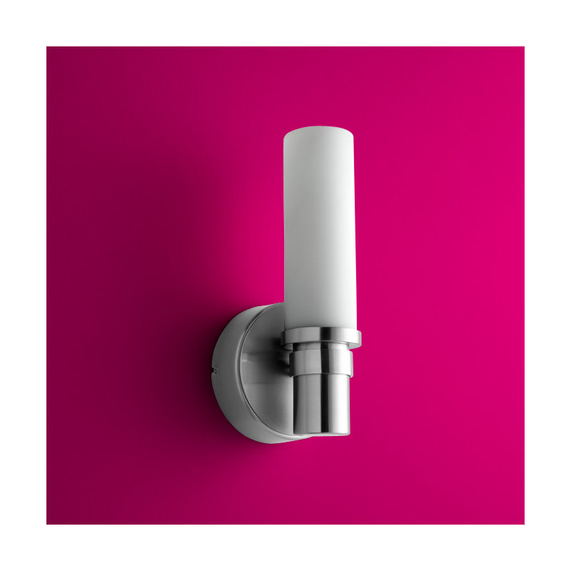 Applique murale à bras 1 lumière Sellner, Nickel satiné