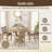 5Pcs Set Counter Table Set,Square Counter Table Solid Wood Modern Farmhouse Rustic Look Distressed Look