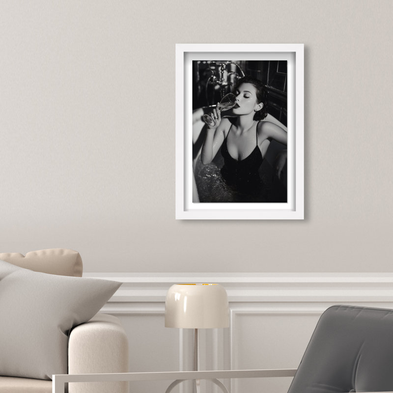 Darkened Glow Print by Oliver Gal, 46.5"H x 31.5"W, White Shadowbox