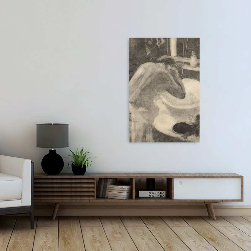 Le lavabo, vers 1880-1885. Estampe d'art mural abstrait contemporain impressionniste., H 48 po x l 32 po