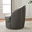 29.1'' W Top-Grain Genuine Leather Upholstered Swivel Barrel Chair-309955878