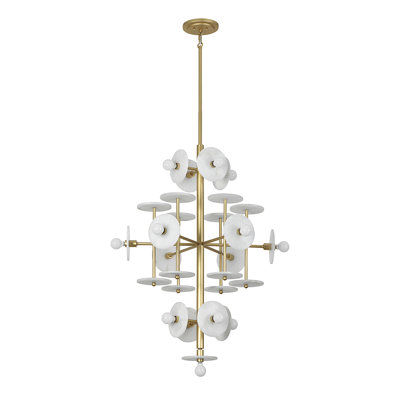 Amani 15-Light Chandelier in Black Cashmere