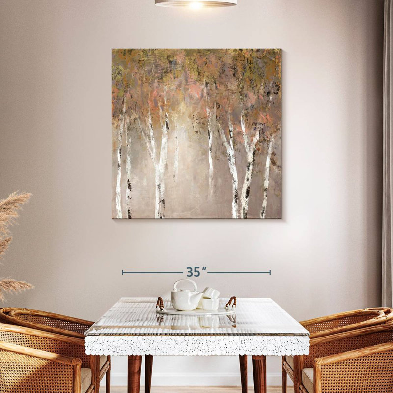 Sunlit Birch I, 39" H x 39" W