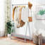 Porte-vêtements extensible, pliable et robuste avec tringle