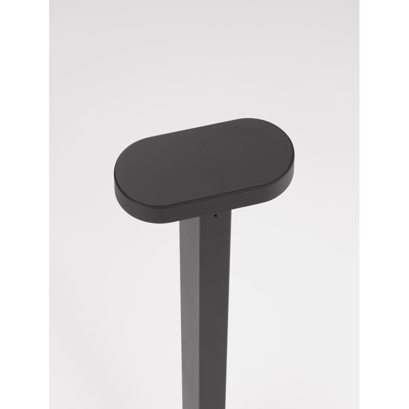 Black Integrated LED Metal Bollard Light, 75cm H x 16cm W x 8cm D