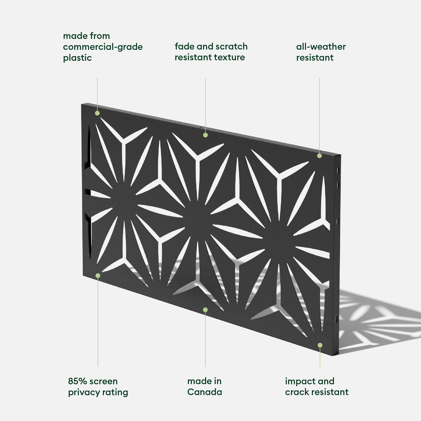 Screen Series Star Plastic Black Screen Panel