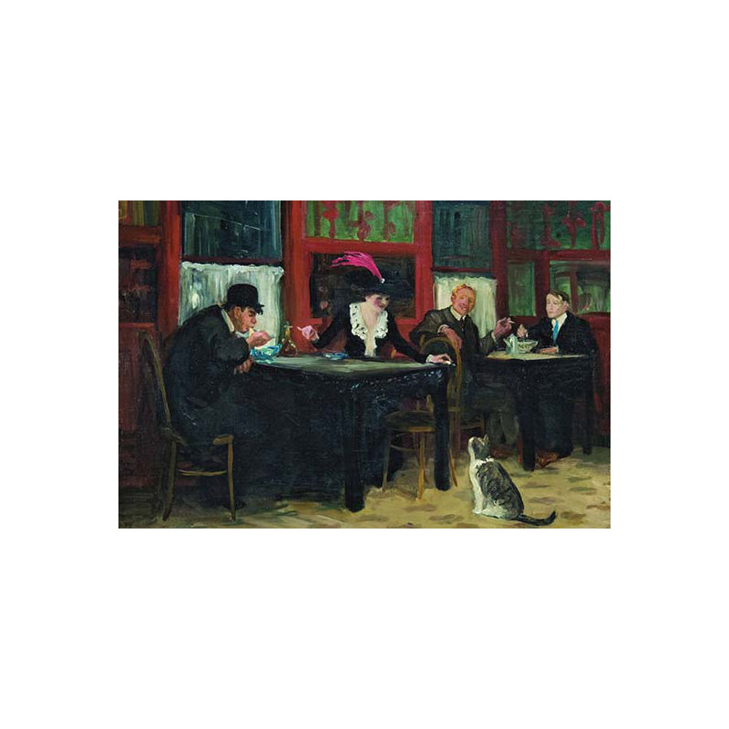 "chinese restaurant" par john sloan-impression non encadrée, H 24 po x l 36 po x P 1,5 po