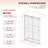 Royal 46 to 49 in. x 76 in. H Frameless  Double Sliding Shower Door with Two Finger Pulls in Space Gray and 3/8 in. (10mm) Clear Glass-124535333-124535335