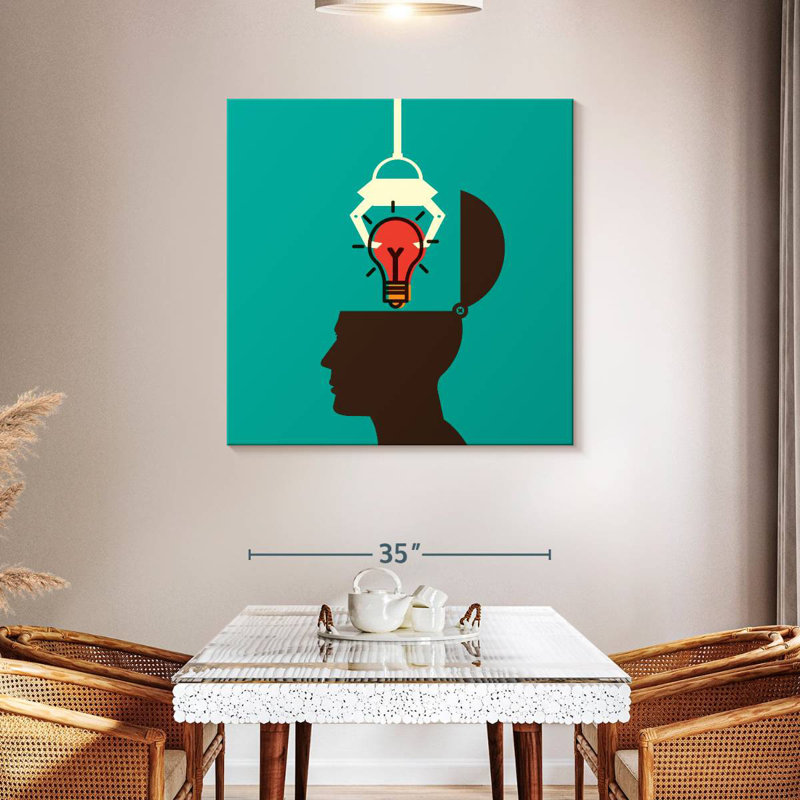 Keiri Tapping An Idea, 39" H x 39" W