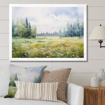 Meadow Scenery Minimalisme V - Art mural prairie