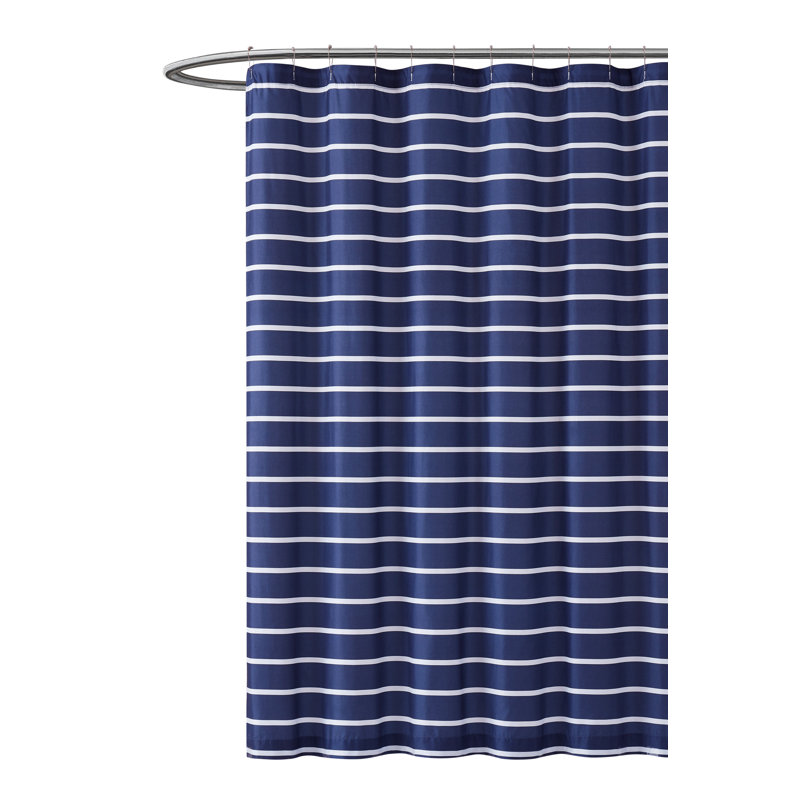Striped Shower Curtain, Navy