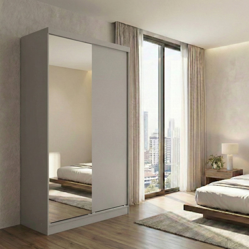 Armoire-penderie Eliason, Gris clair