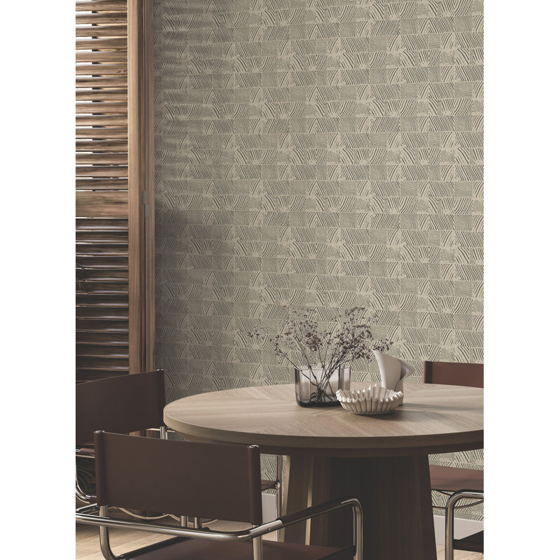 Woodcut and Stone Wallpaper, Black