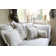 Bella 136" Wide Microfiber/Microsuede Reversible Sofa & Chaise with Ottoman