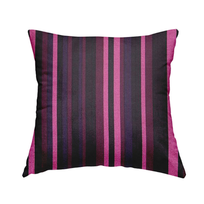 Campa Striped Square Throw Cushion, 55cm H x 55cm W x 5cm D, Pink/Shade