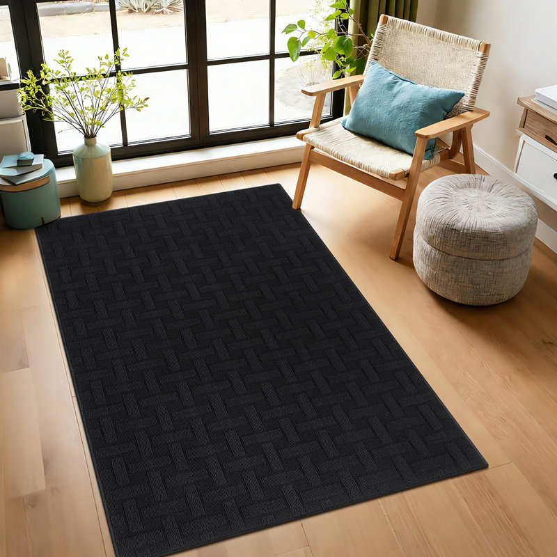 Stain-Resistant Non Slip Polypropylene Doormat, 36'' W x 60'' L, Black