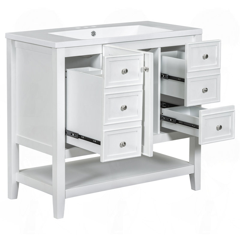 Meuble-lavabo 36 po avec lavabo, Blanc
