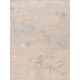 Hand Knotted Abstract Area Rug in Beige