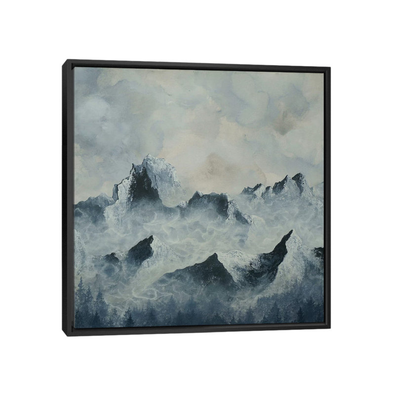 « cour triptyque panel i », impression sur toile, H 18 po x l 18 po x P 1,5 po, Toile avec cadre noir, Pas de tapis