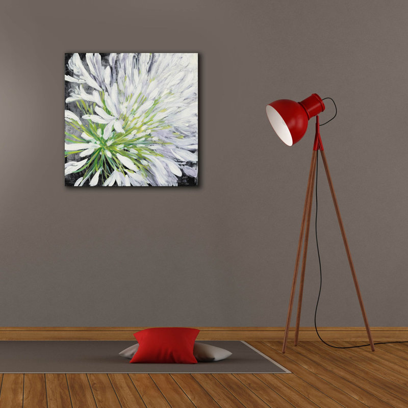 «Cleome Splash 2 Black» par Julia Purinton, art mural sur toile, H 26 po x l 26 po x P 1,5 po
