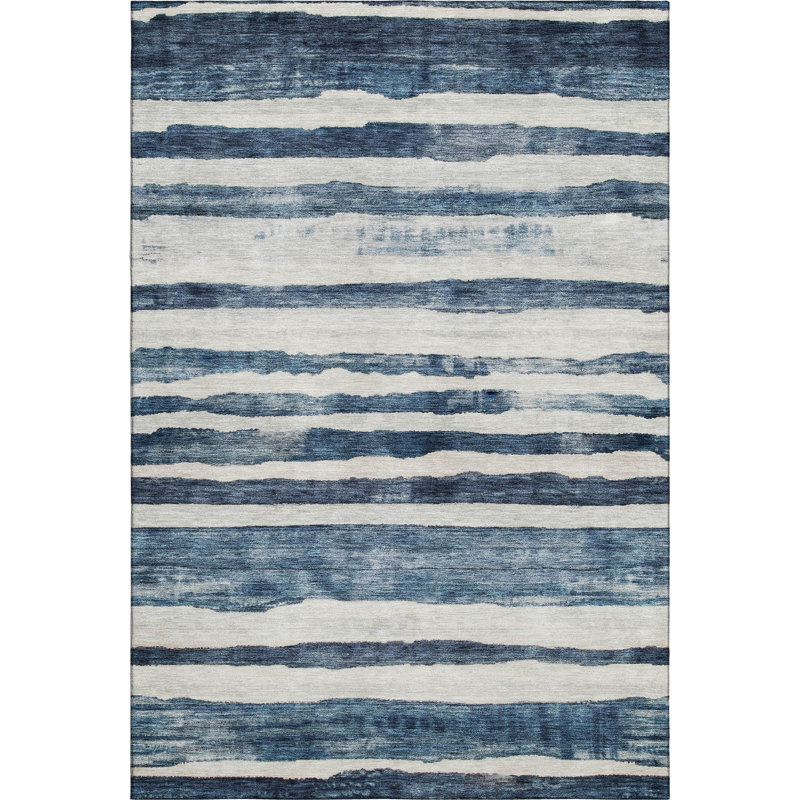Premium Machine Washable Lyndhurst AMF1191 Stripes Rug, Rectangle 10 pi x 14 pi