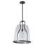 Caliper Large Pendant - Black - Plated Smoke Glass-1933437456-1933437929