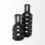 Vase de table cylindrique en céramique noire-248447258