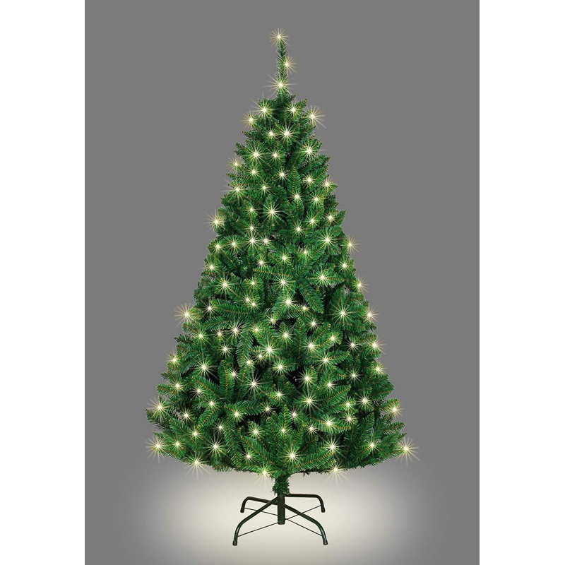 Lighted Artificial Christmas Tree, 8 ft.