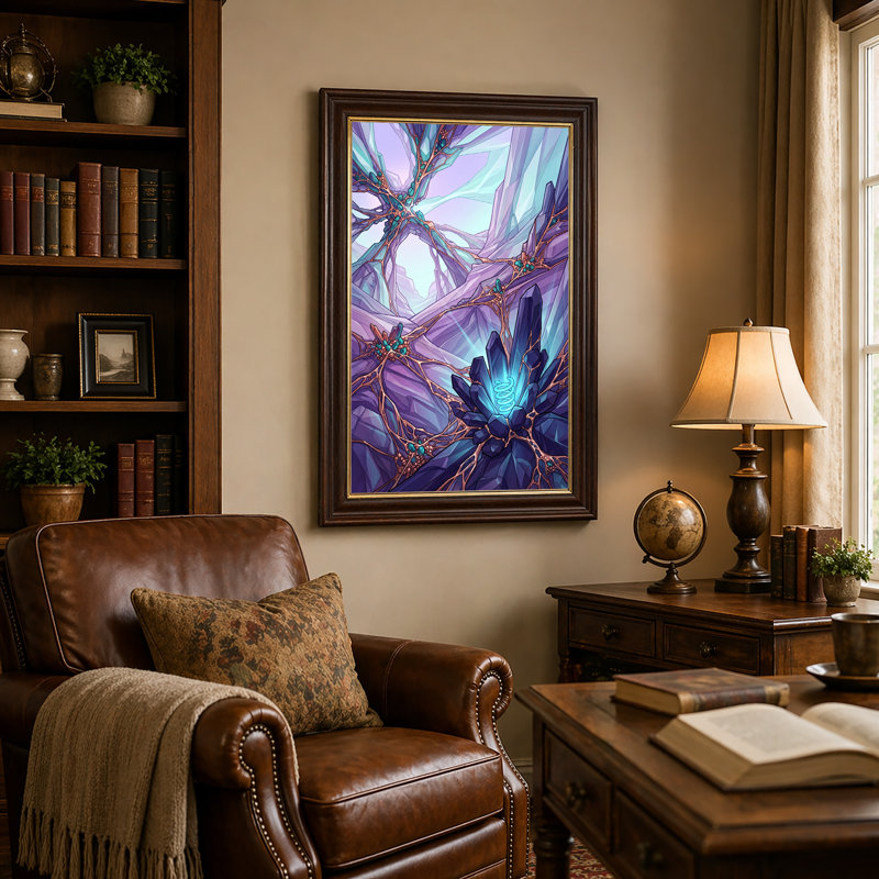 Art mural sur toile violet, 18"H x 12"W