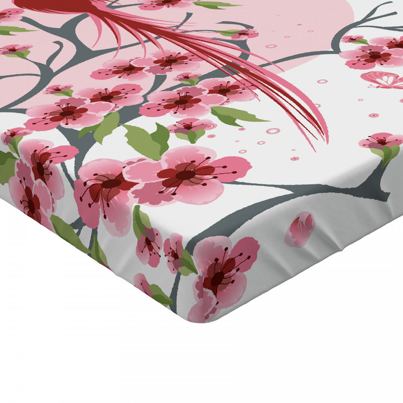 Microfiber Floral Fitted Sheet, Twin XL Fitted Sheet