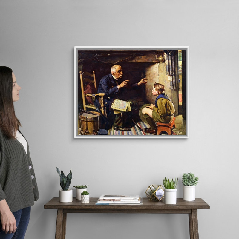 Jeunesse et vieillesse, art mural sur toile, H 26 po x l 32 po x P 1,75 po, Cadre flottant blanc