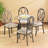 Round Glass Top with Iron Base Dining Table