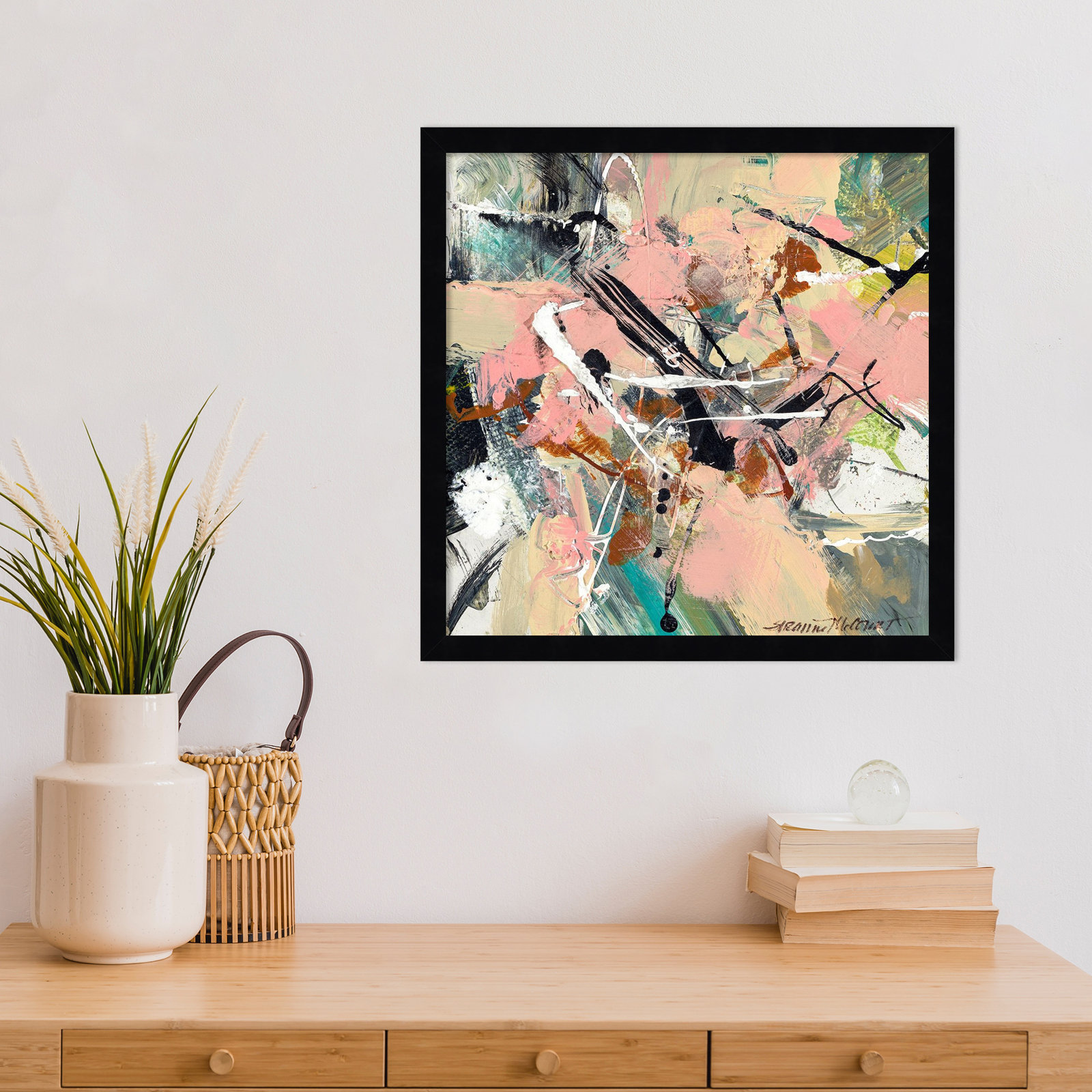 Sutter "Graceful" Print by Suzanne McCourt, 17" H x 17" W, Black