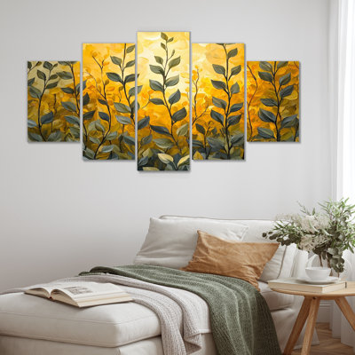 Green Thym Passage I - ensemble d'art mural herbes florales