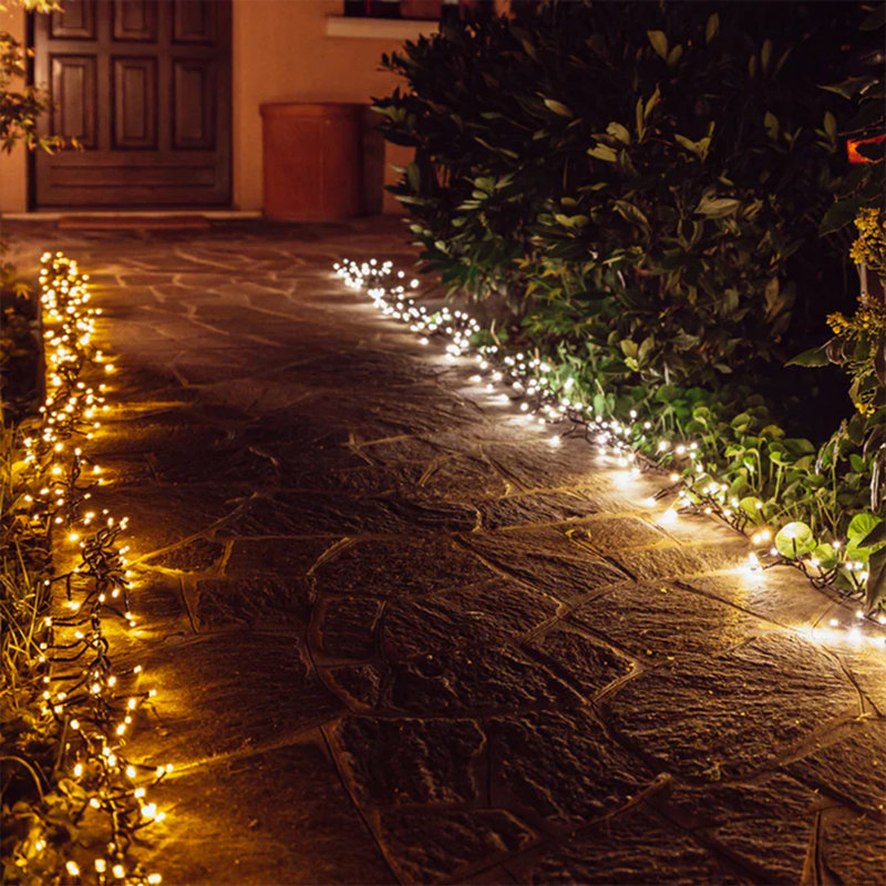 Guirlande lumineuse 400 lumières DEL ambrées / blanches Twinkly Smart Decorations
