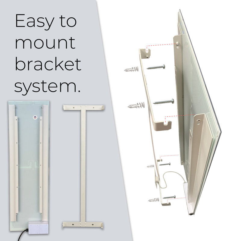 Straight Bamboo Glass Print Vertical Electric Towel Warmer