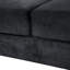 Canapé modulaire en velours noir 1 + 2 + 3 pour le salon avec coussins moelleux et accoudoirs carrés avec dossier moderne et épais-1818734165
