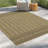 Earth GC_NTL1008 Jute/Black 2 Ft. 7 In. X 7 Ft. 3 In. Indoor/Outdoor Area Rug-1174168150