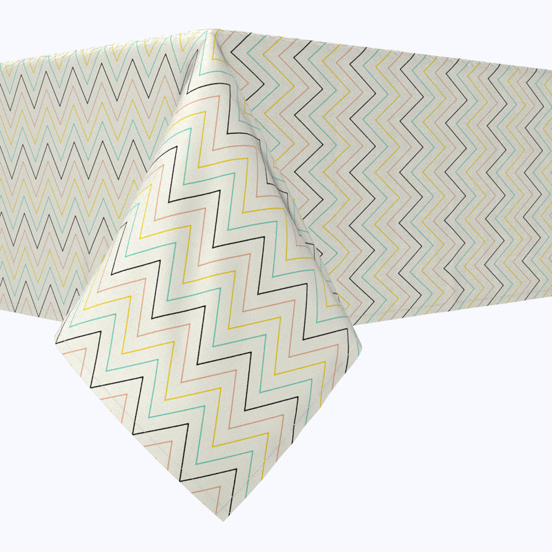 Chevron Wave Cotton Rectangles, 120" x 60"