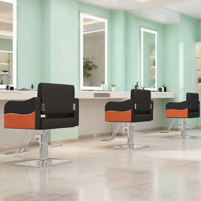 Salon Chair,barber Chair For Hair Stylist,height Adjustable Stylist Chairs With Pu Leather,360°swivel Hair Salon Chairs For Beauty Shop,spa Center,barber Shop (black)