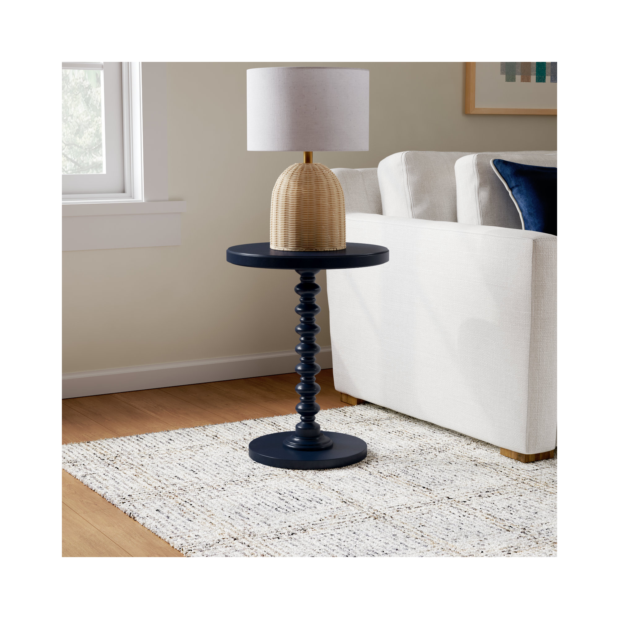 Fiama End Table, Navy Blue