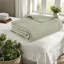 Ensemble de literie en coton égyptien de qualité supérieure, couverture vert sauge, maison confortable