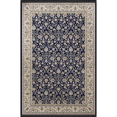 Multi-Colored Ethnic Motif and Floral Patterned Fringed Vintage Decorative Rug