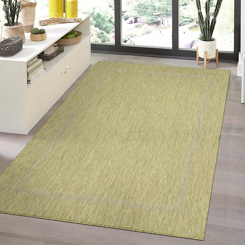 Kaleb Unicoloured Flatweave Indoor / Outdoor Area Rug, Rectangular 280 x 370cm
